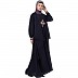 Embroidered Shrug abaya- Navy Blue Embroidered Shrug abaya- Navy Blue